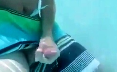 Underwater Jerk-Off Session Outdoors - Amateur Style