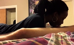 Black Amateur's Blowjob