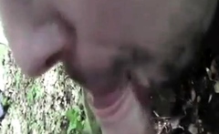 Bear Cub Blows a Load in His Mouth and Swallows