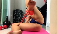 Horny amateur girls with a foot fetish play along