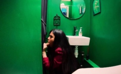 Glory Hole Blonde Blowjob Slut Double Facial